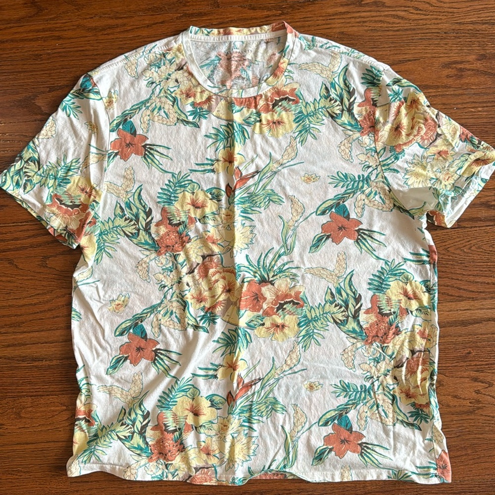 Men’s all saints oversized floral t shirt